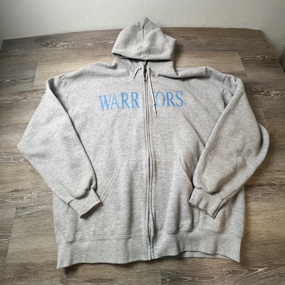Lee Other - Lee Zip Up Hoodie Mens 2XL Gray Warriors Graphic Heavyweight Sweatshirt
